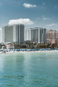 Clearwater beach, Florida beach and apartments